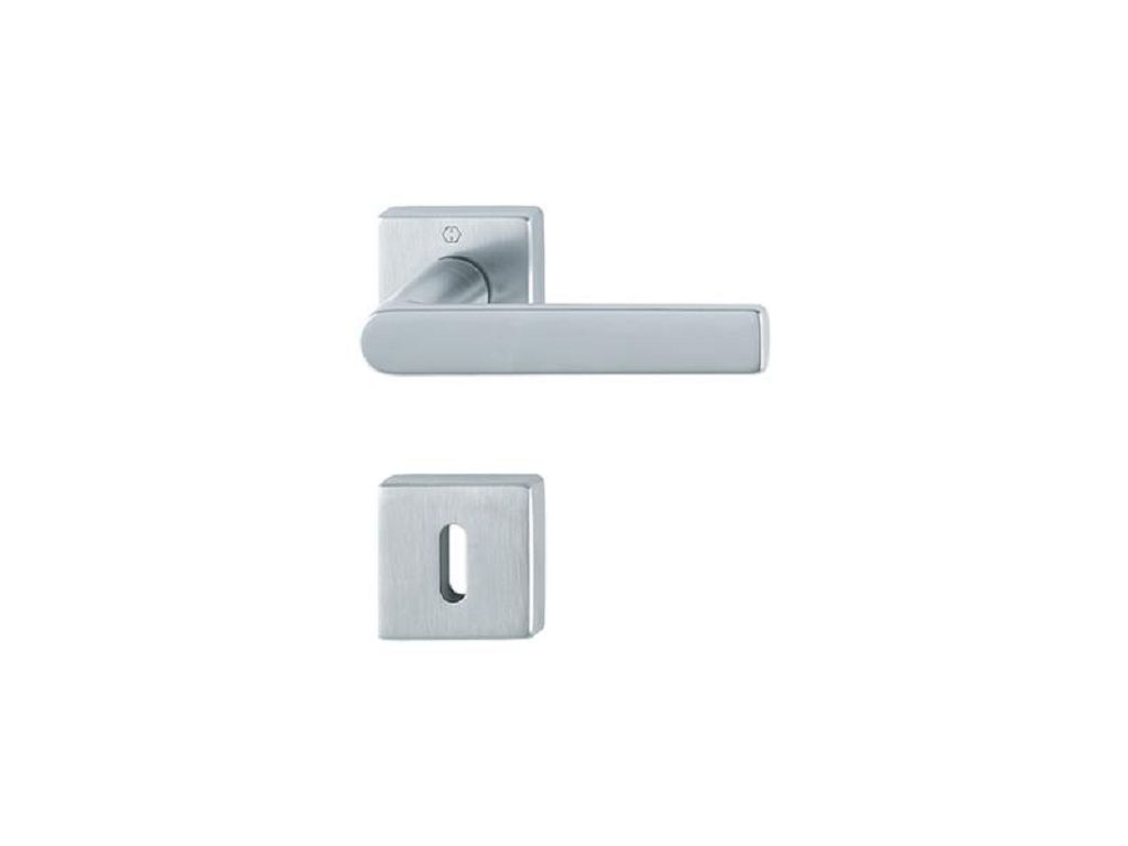 Maniglia Los Angeles Rosetta Quadra d.49x49x10h Bocchetta Foro Chiave varie finiture  Hoppe - immagine 2